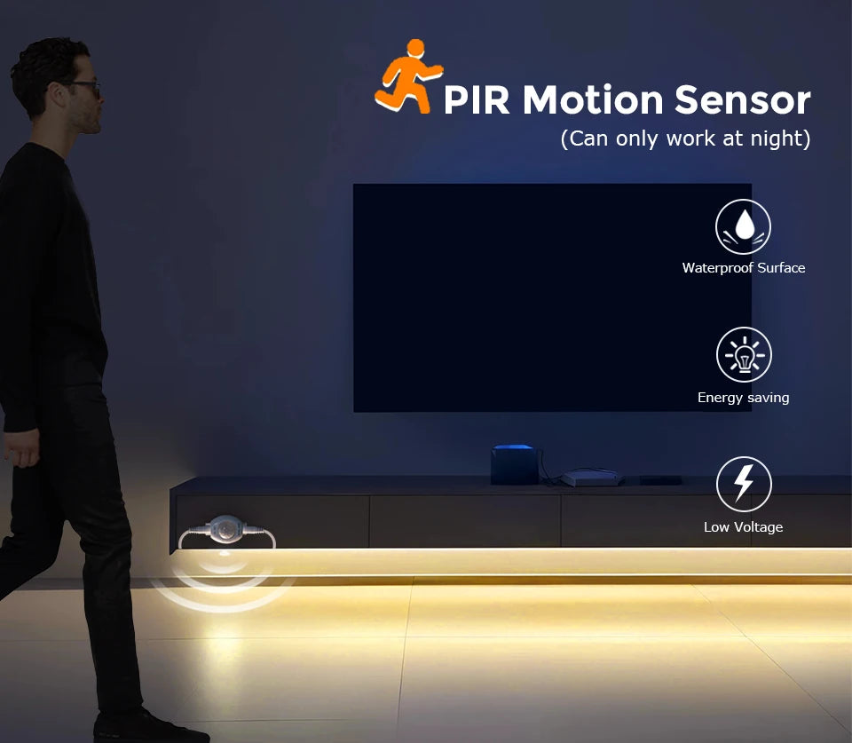LED Strip with Motion Sensor Waterproof DC 12V Wardrobe Closet