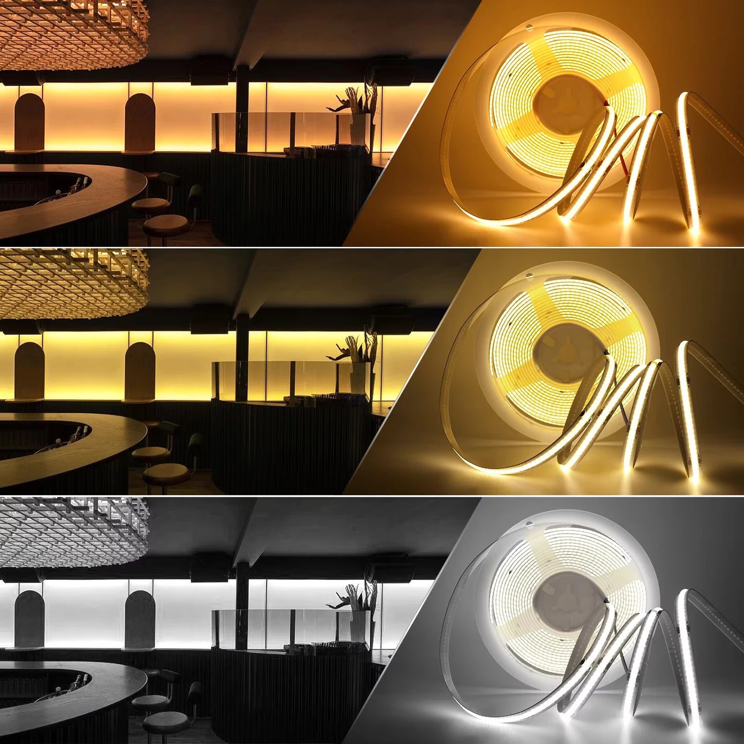 DC5V USB COB LED Strip Light 3MM 5MM 8MM Flexible LED Tape