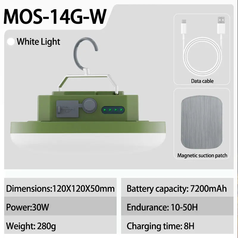 MOSLIGHTING Outdoor Camping Lantern Portable Rechargeable