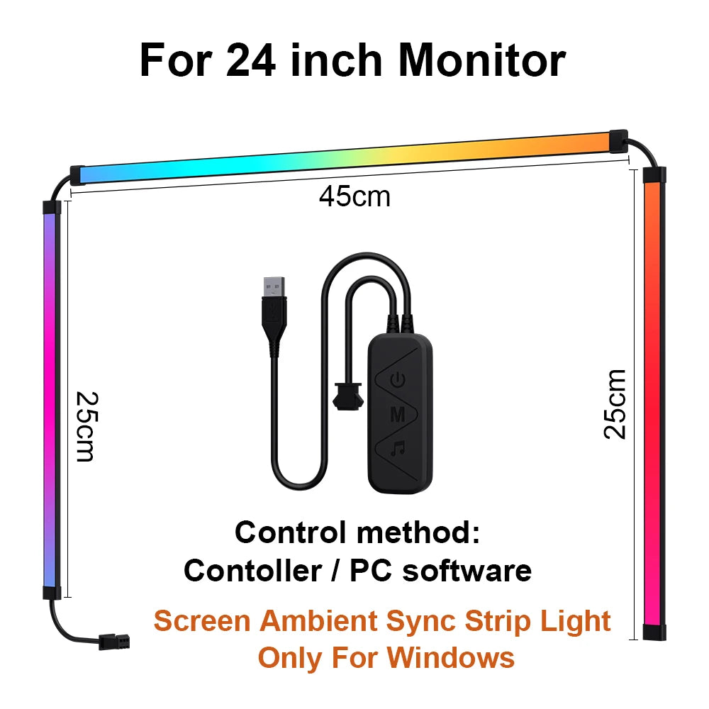 Smart Ambient TV PC Display Sync Computer Monitor Backlight