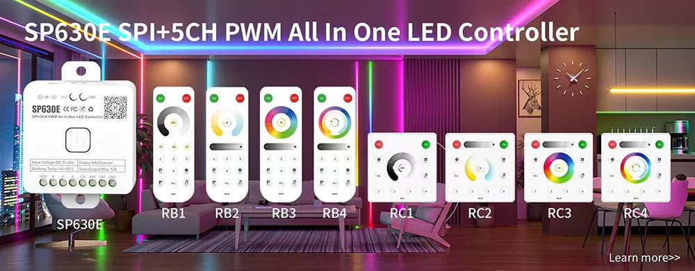 FOB COB Light Strip, SPI Addressable WS2811, Dreamy Colors