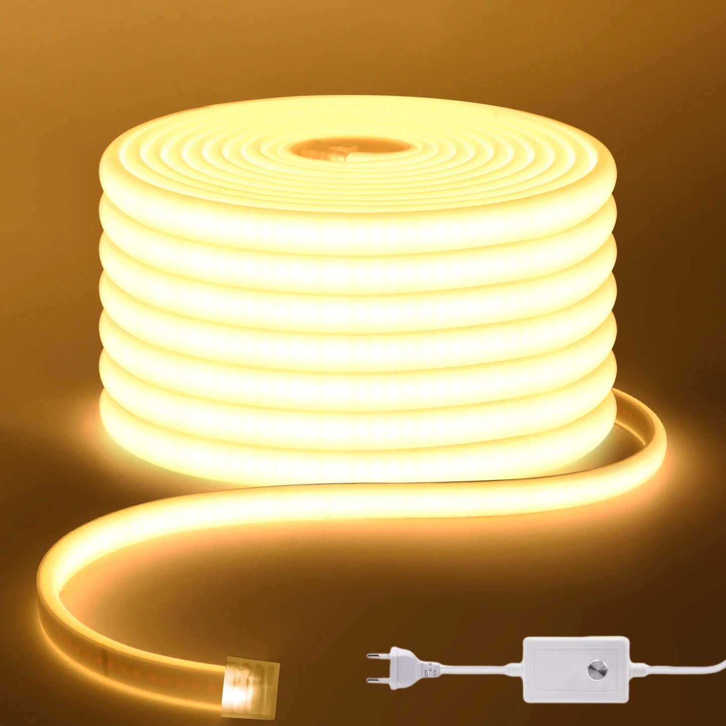 COB LED Strip Light With EU Switch/Dimmer Plug