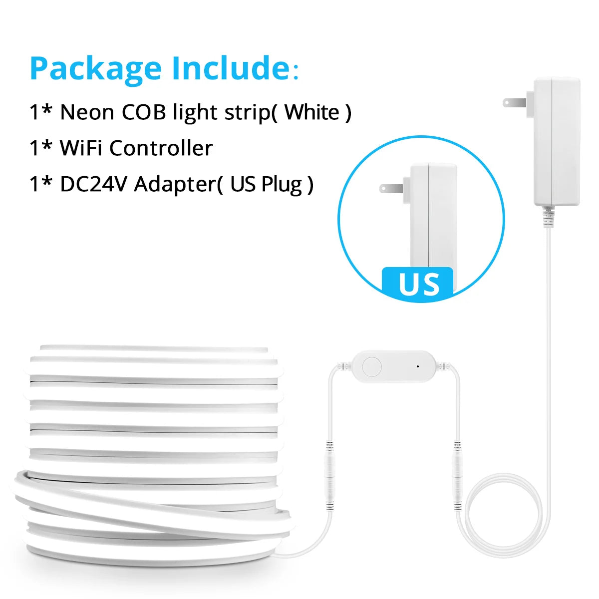 Latest DC24V COB Neon LED Strip Light Solid Silicone Tube