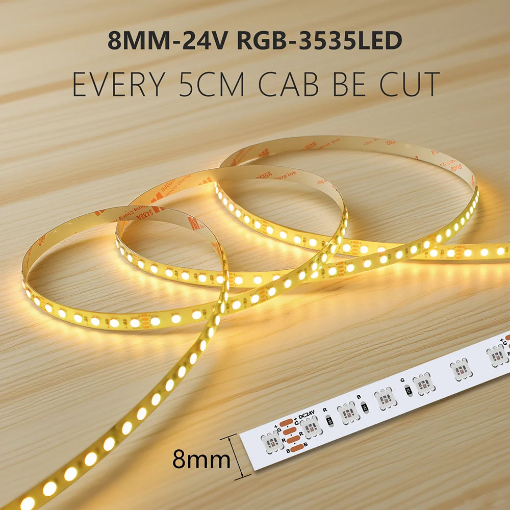 PCB RGB LED Strip Light 5m Flexible Adhesive Tape