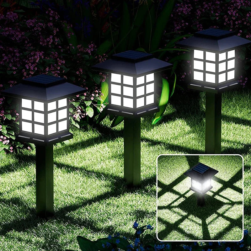 2/4/6/8Pcs Solar LED Pathway Lights Outdoor Waterproof