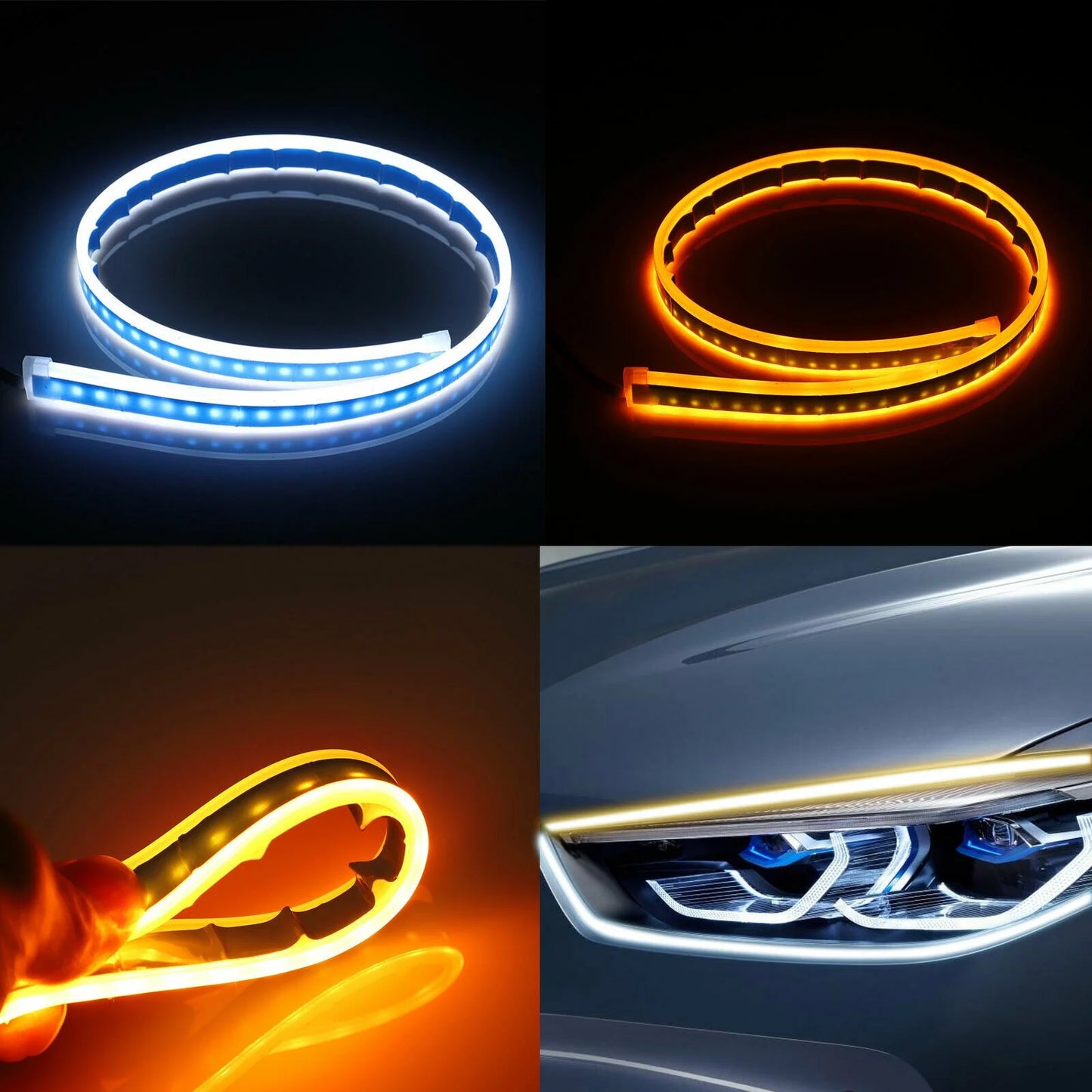 Led Guide Strip Headlight for Car Daytime Running Lights