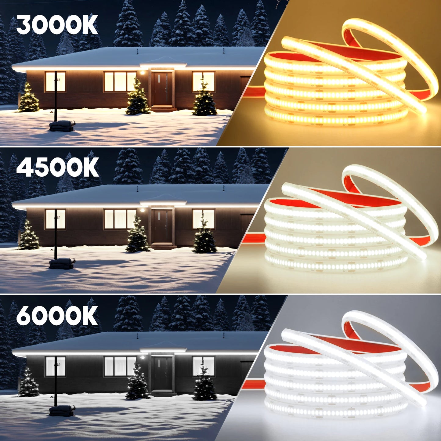IP68 Waterproof USB COB LED Strip Light 5V 320LEDs
