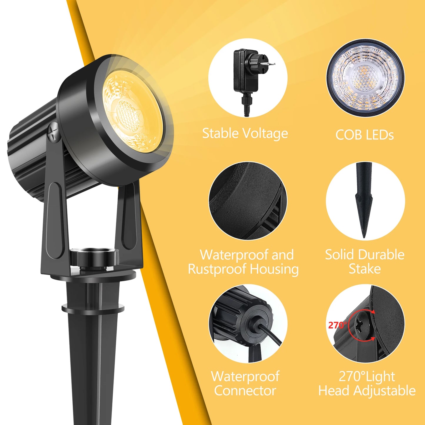 2/4/6/8/10 Lights Low Voltage Landscape Lighting Outdoor Lamp