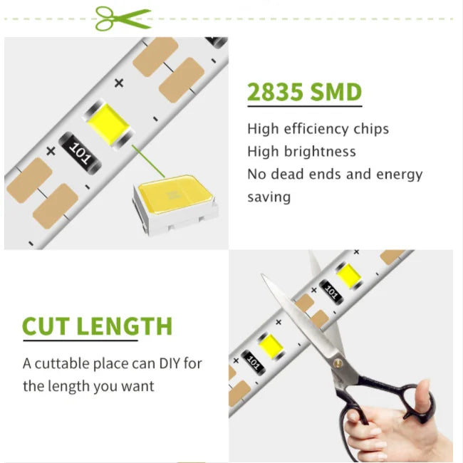 5M USB LED Strip Light SMD Ribbon Ceiling Cabinet Light
