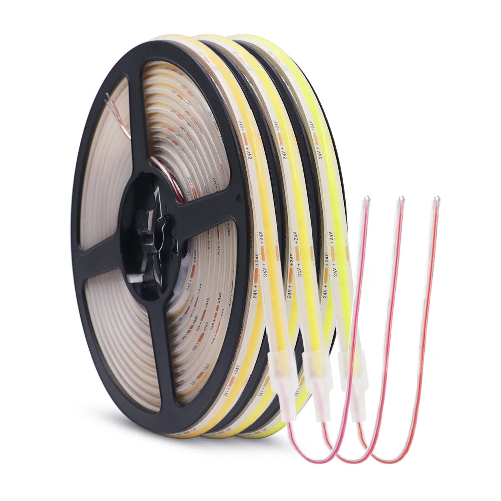 1-20M IP68 Waterproof COB LED Strip 12V 24V 320LEDs