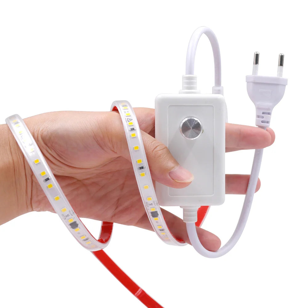 Dimmable 220V 2835 Led Strip Light with Dimmer Switch Adhesive Tape
