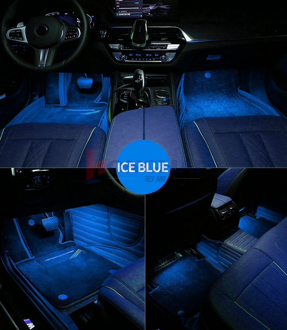 LED RGB Car Foot Ambient Light with USB Cigarette Automotive