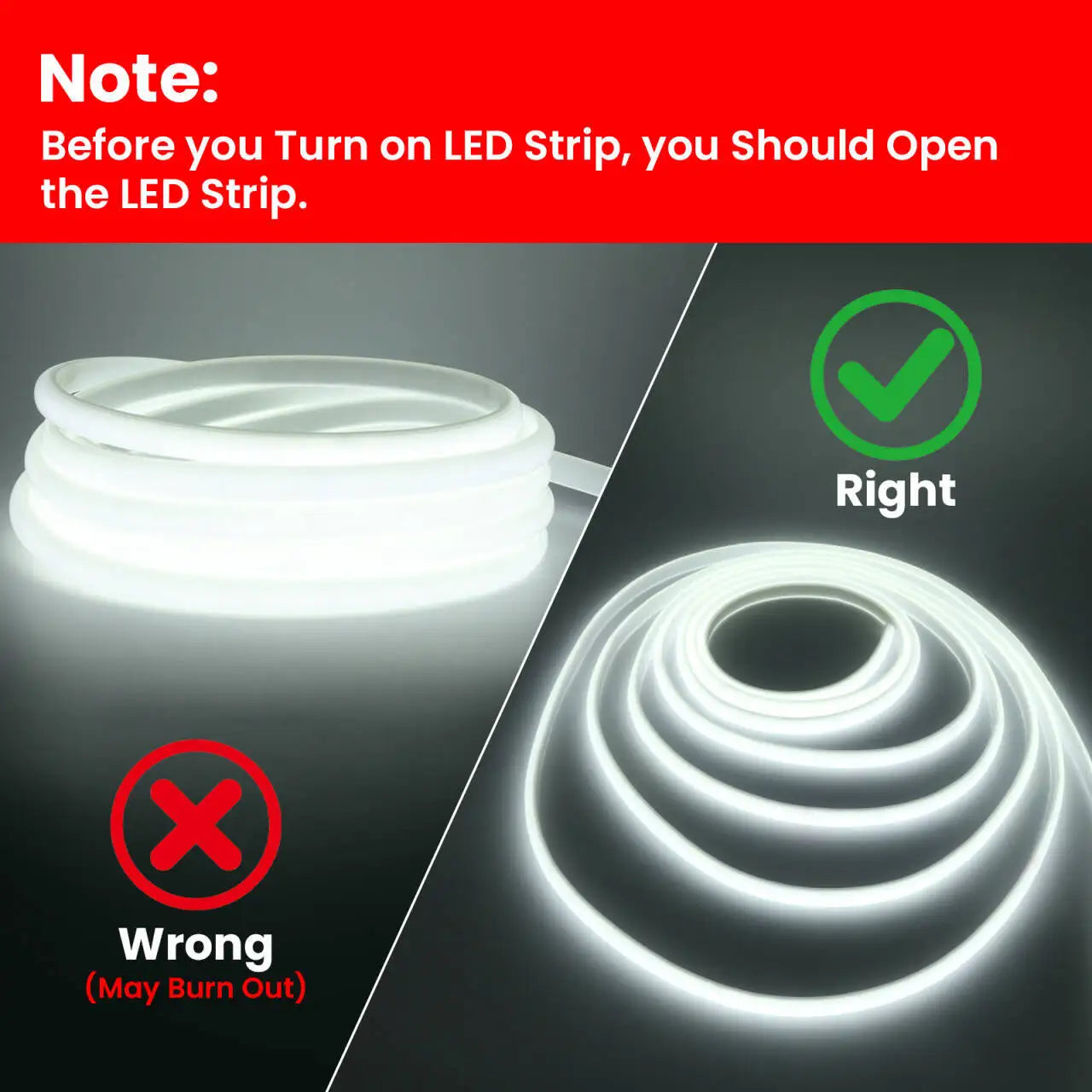 220V COB LED Light Strip IP65 Waterproof Ribbon Tape