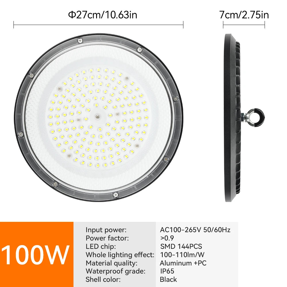 LED Industrial Light 100W 150W 200W UFO Bay Lights Super Bright