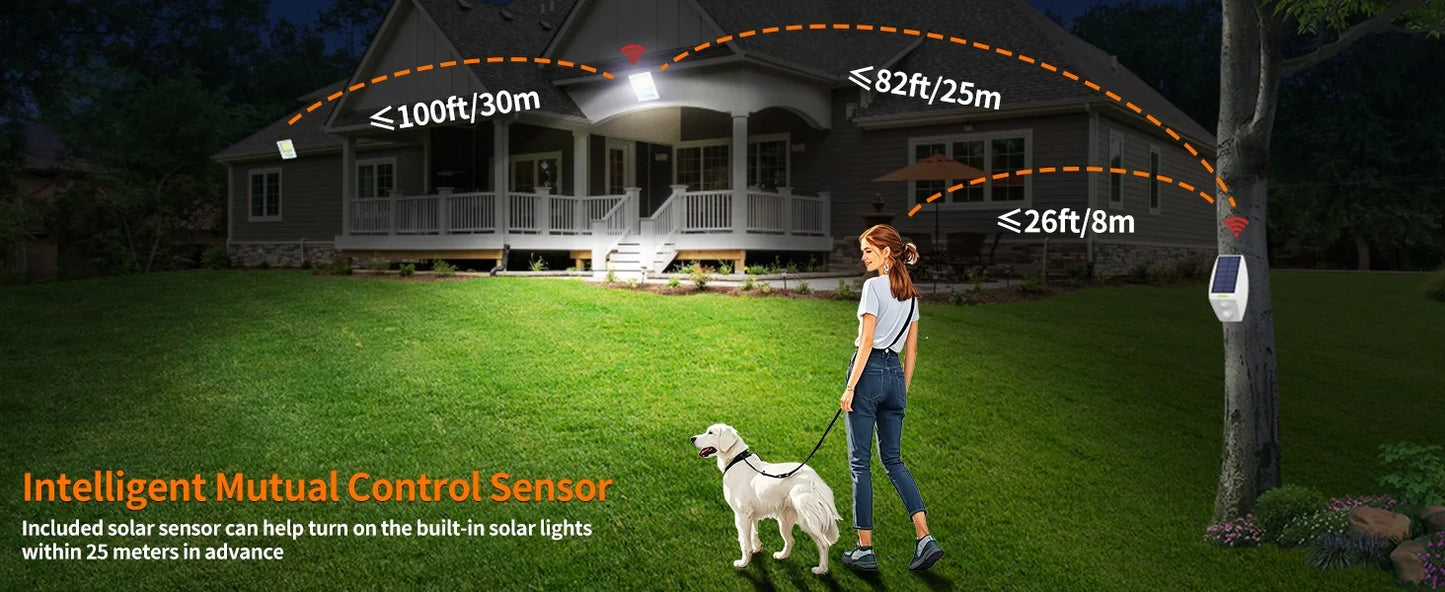 3000LM Solar Flood Light Outdoor Solar Lamp Motion Sensor Light