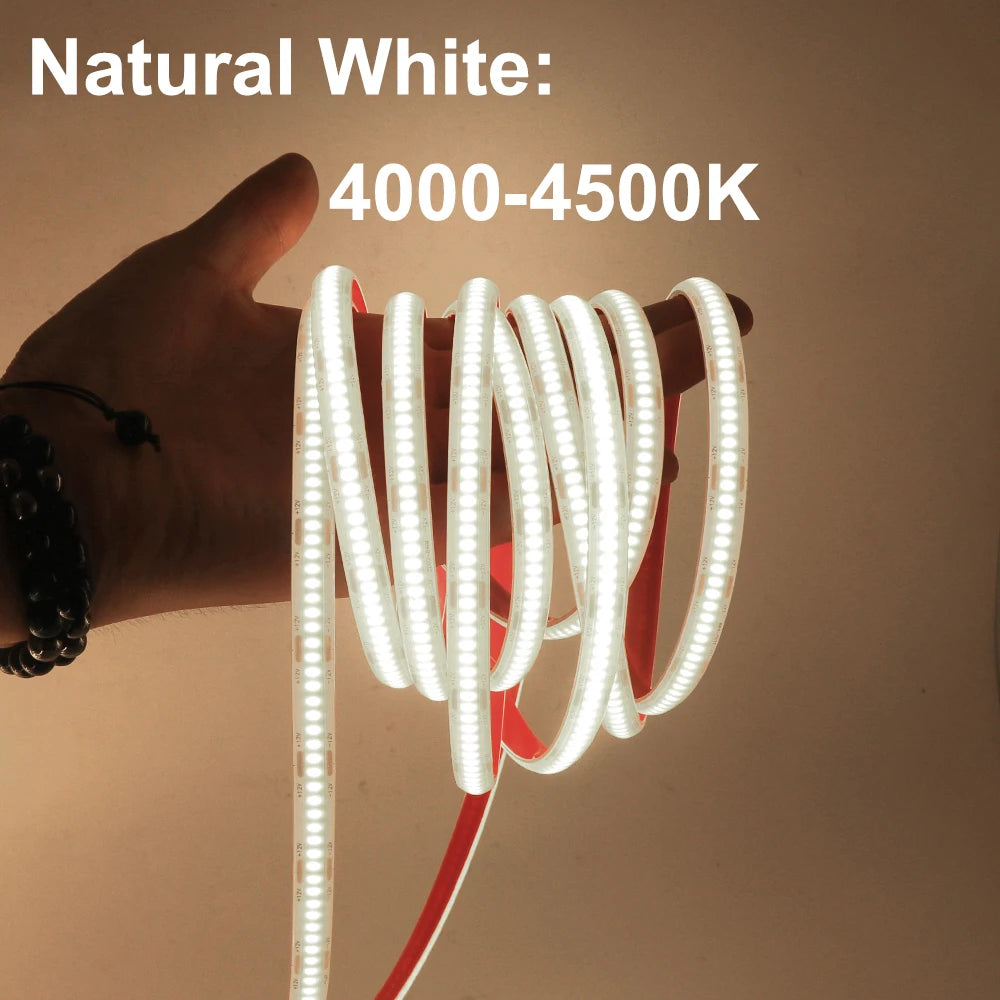12V 24V IP68 Waterproof COB LED Strip Light 320LEDs
