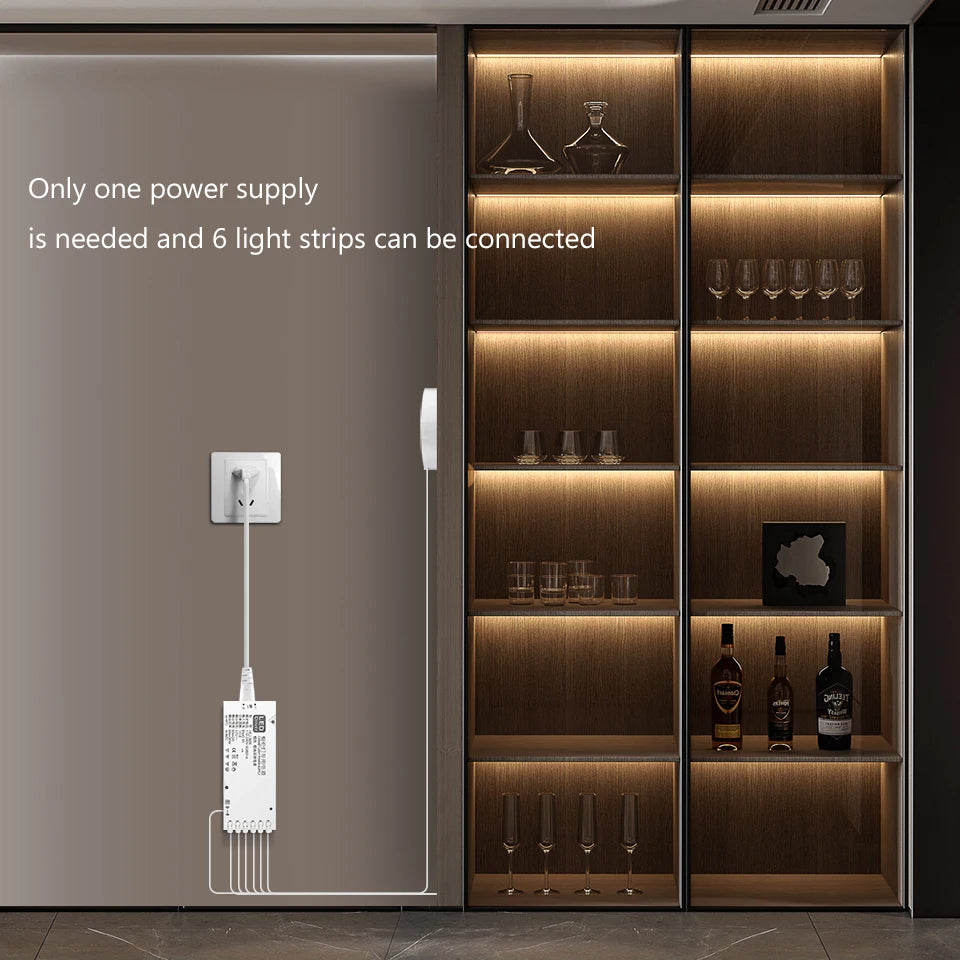 Smart Penetrable Wood COB LED Strip Touch Sensor Light