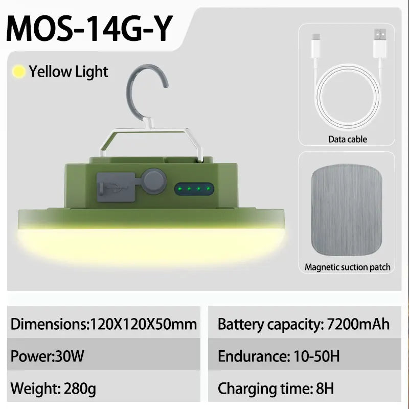 MOSLIGHTING Outdoor Camping Lantern Portable Rechargeable