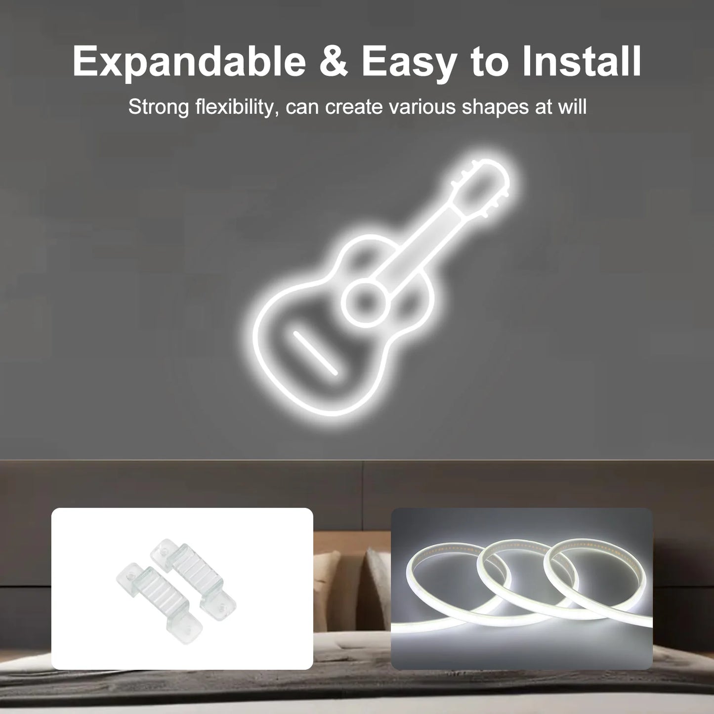 AC 110V 220V COB LED Strip Waterproof High Bright Flexible Ribbon