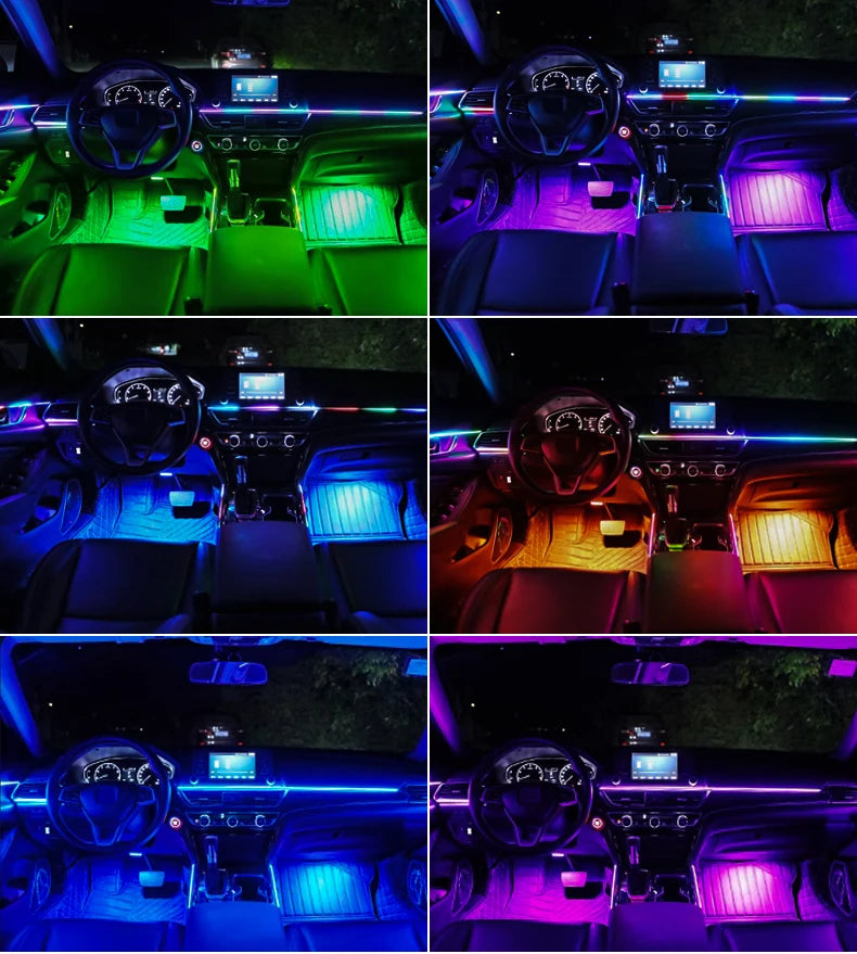 18 in 1 Dual Zone Symphony Streamer Car Ambient Light Interior