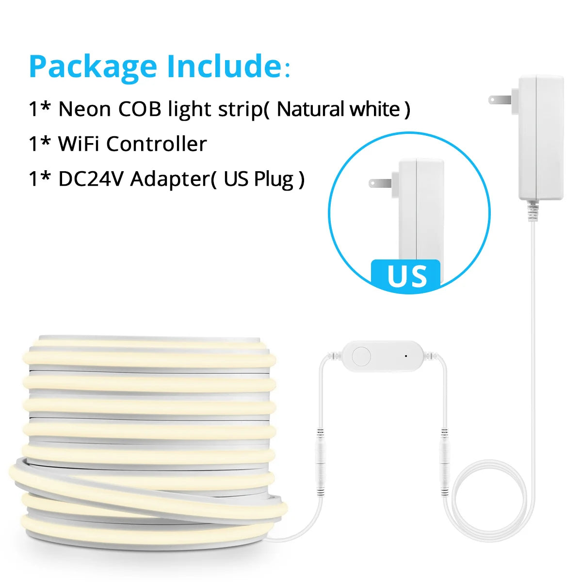 Latest DC24V COB Neon LED Strip Light Solid Silicone Tube