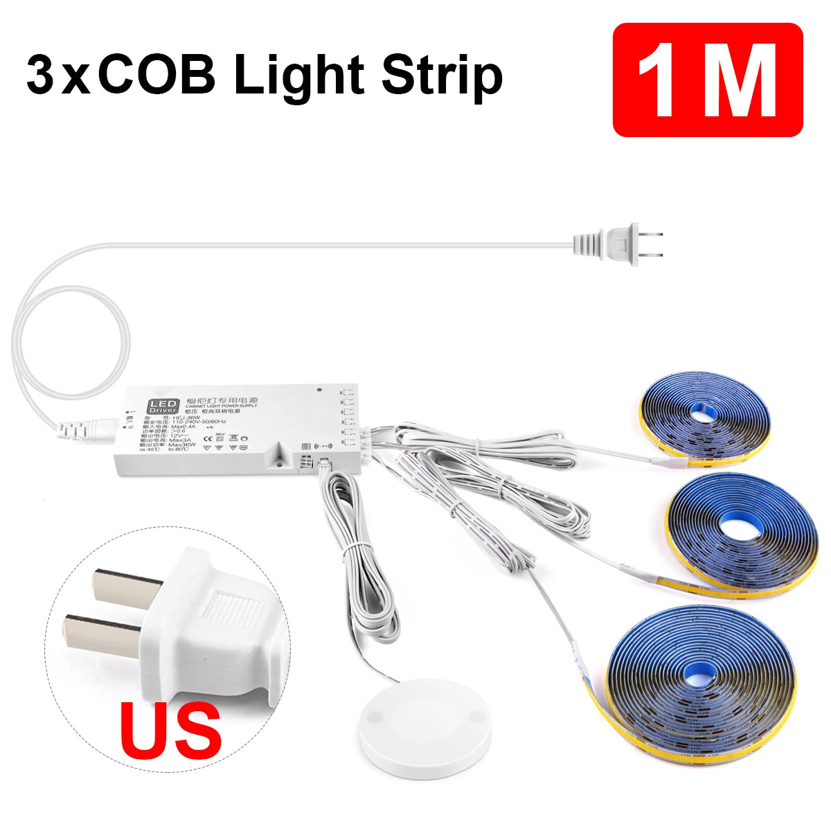 Smart Penetrable Wood COB LED Strip Touch Sensor Light