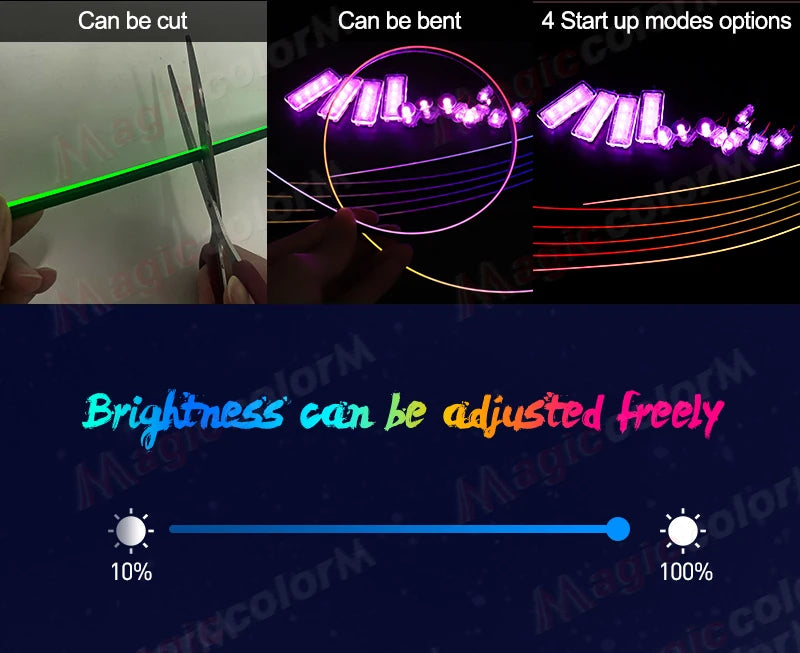 18 in 1 Led Car Ambient Lights 213 64 Color RGB