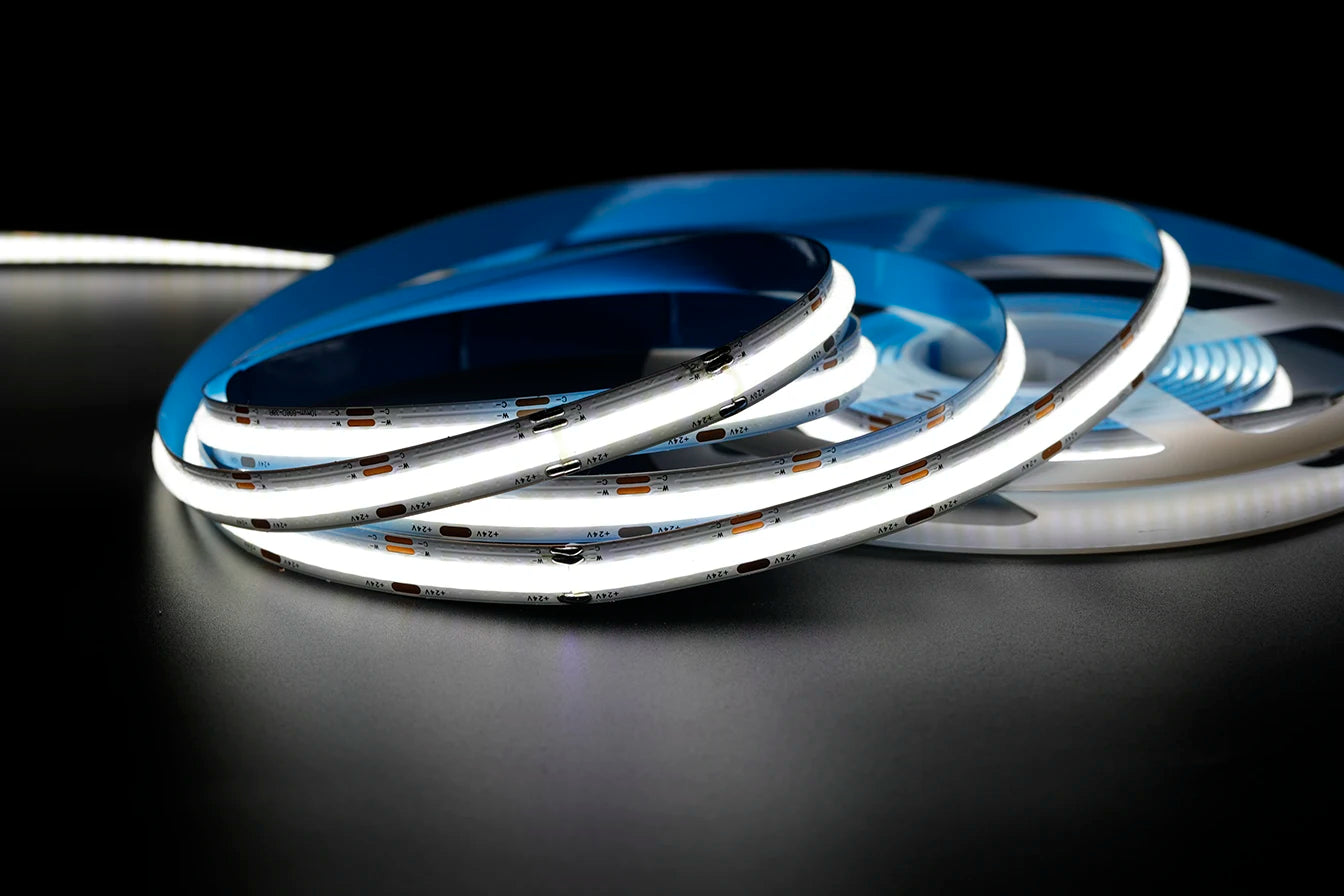 DC24V 2700K-6500K CCT COB FOB LED Strip Light 608LEDs