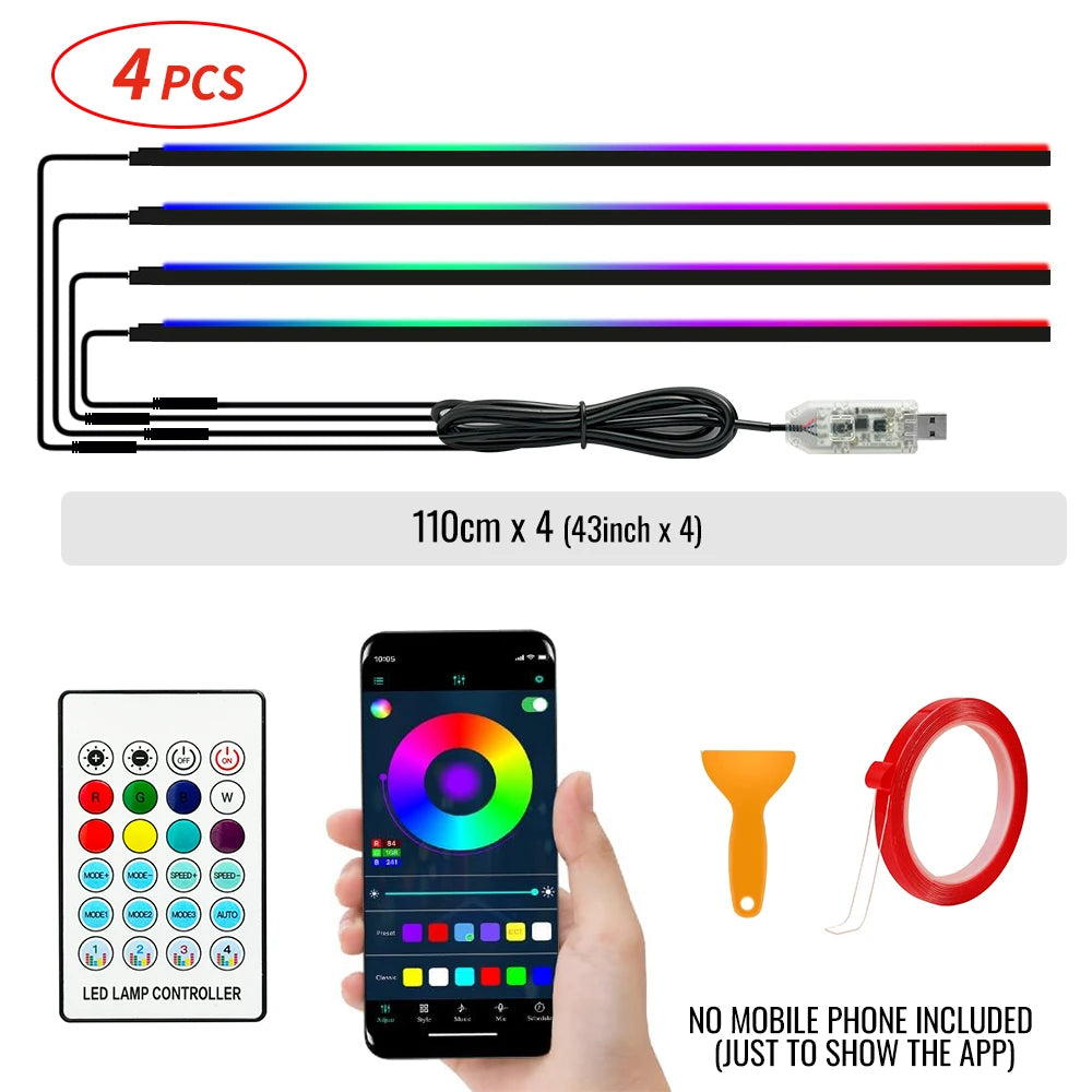 Car Dream color Ambient Lighting 110CM Trim RGB