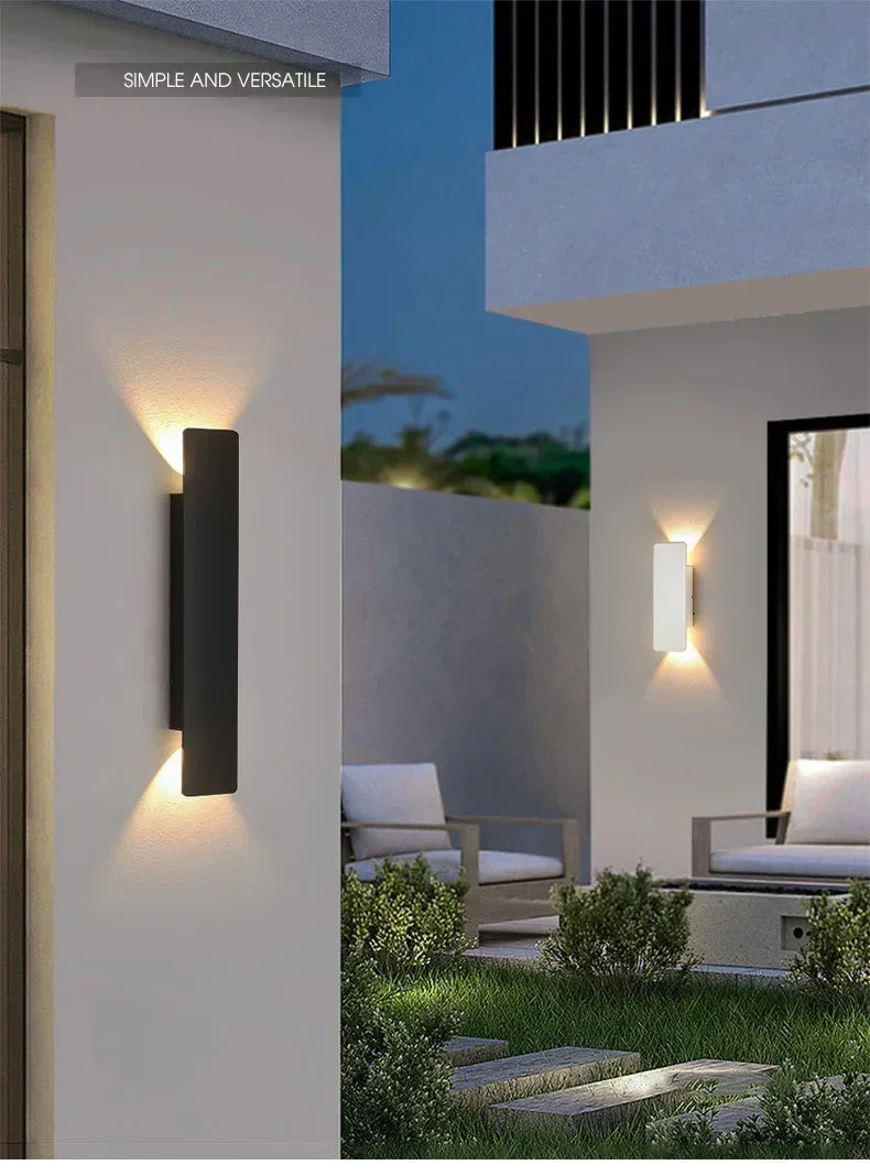Outdoor Waterproof Wall Lamps Strip Aluminum Wall Lights