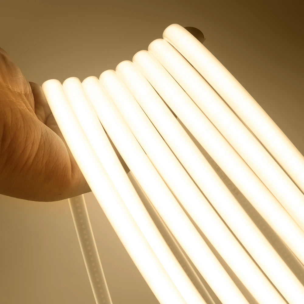 220V Dimmable COB LED Neon Strip Light Dimmer Switch Plug