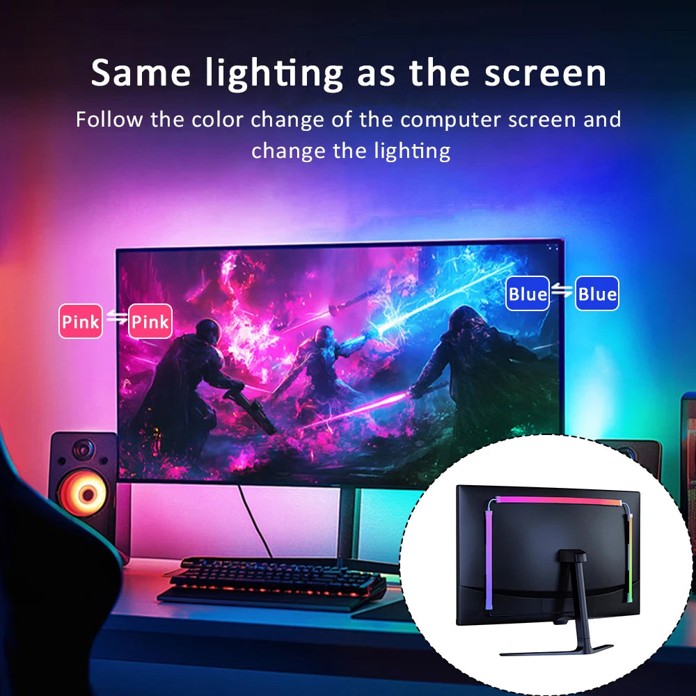 USB PC LED Strip Lights Computer Sync Light Strip Monitor