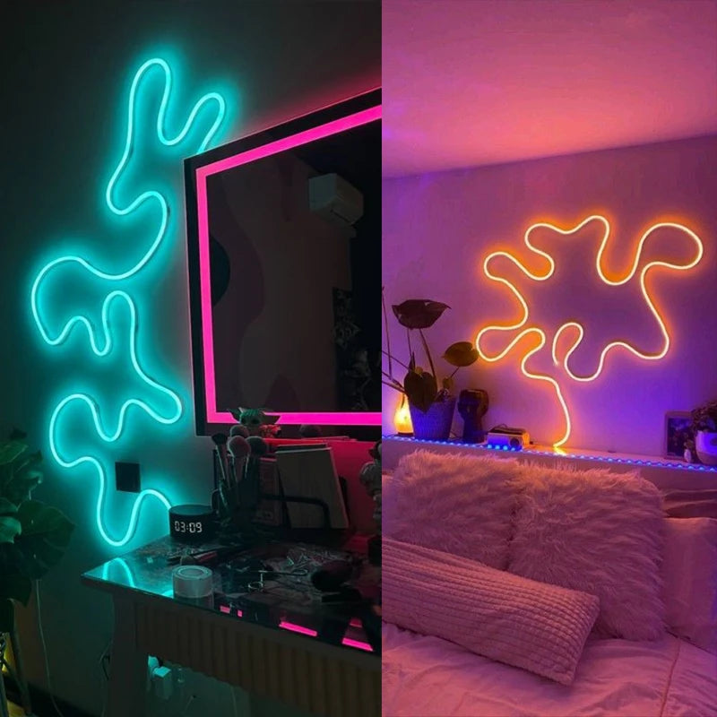 USB LED Neon Rope Lights, RGB Led Strip Lights with Remote