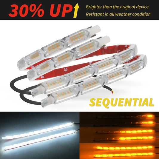 Bright Flexible DRL LED Strip Daylight Turn Signal Headlight