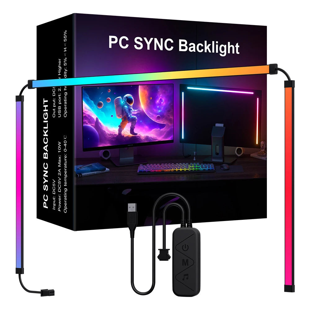 RGB Gaming Sync Light Strip Computer Monitor Light