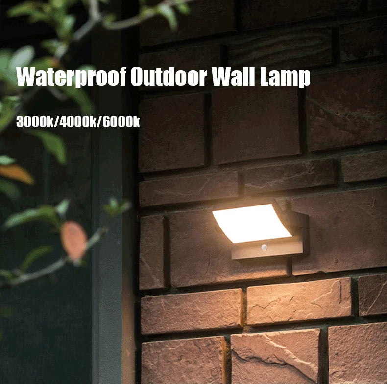 Motion Sensor Outdoor Wall Lamp IP65 Waterproof LED Porch