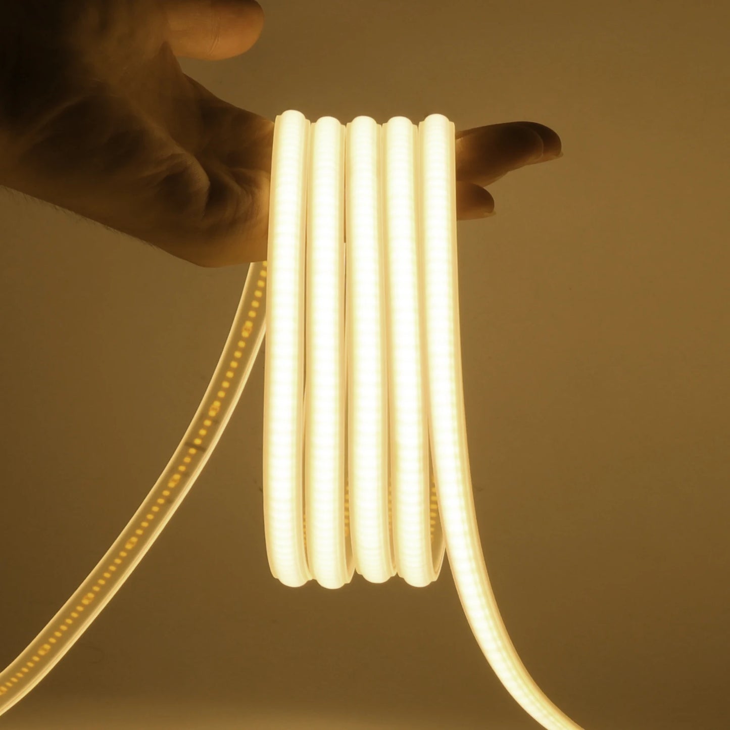 AC 110V 220V COB LED Strip Waterproof High Bright Flexible Ribbon