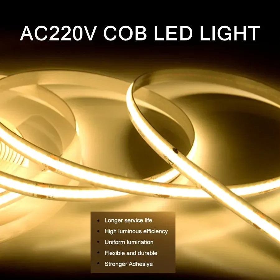 Flexible Tape Lights Dimmable COB LED Strip Light Smart