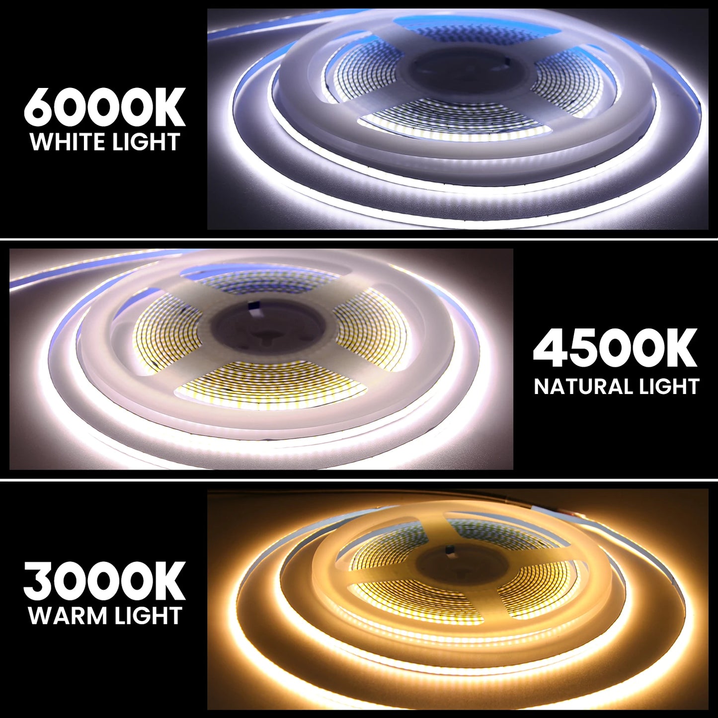 COB LED Strip 5V 12V 24V 320LEDs Flexible LED Tape