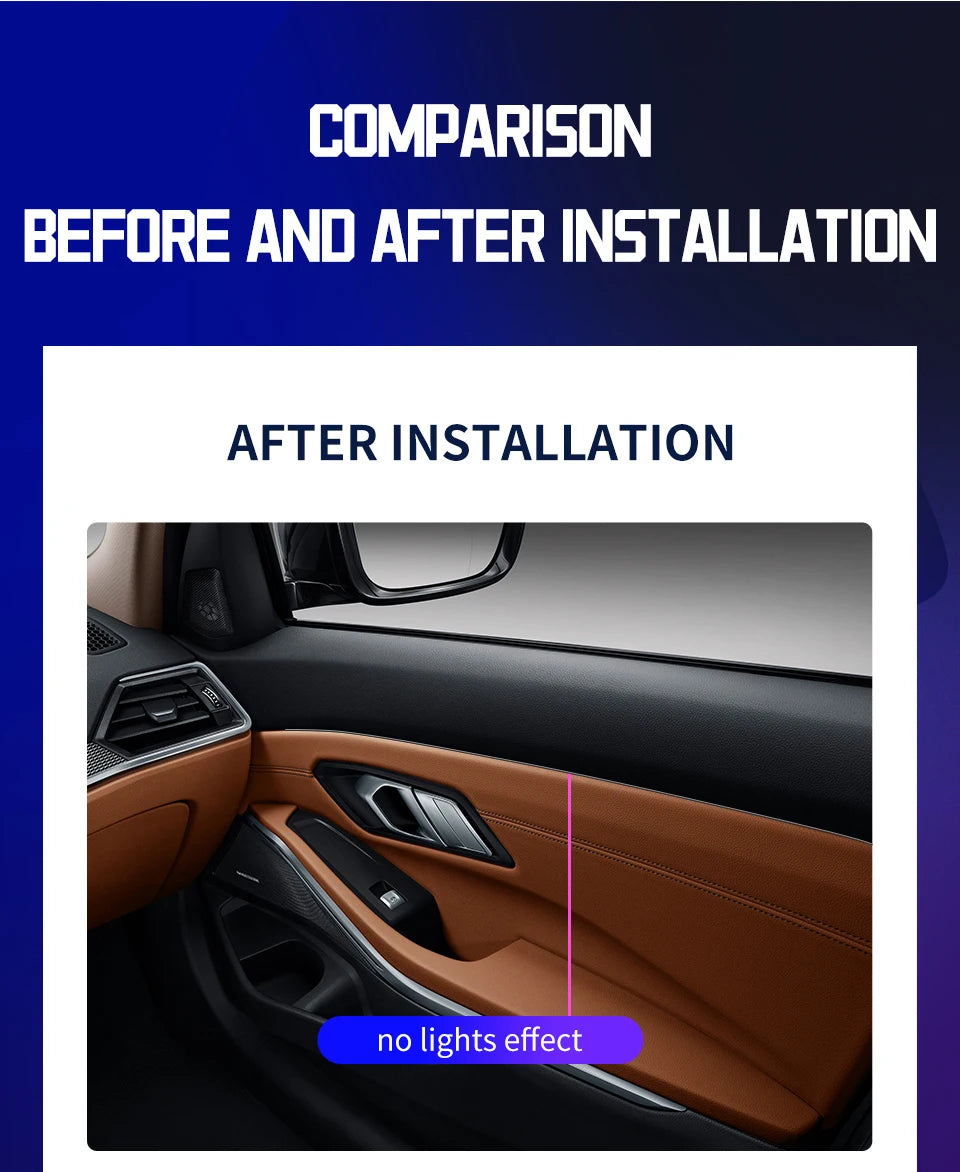 Led Car Ambient Lights RGB 213 64 Color Acrylic Strips