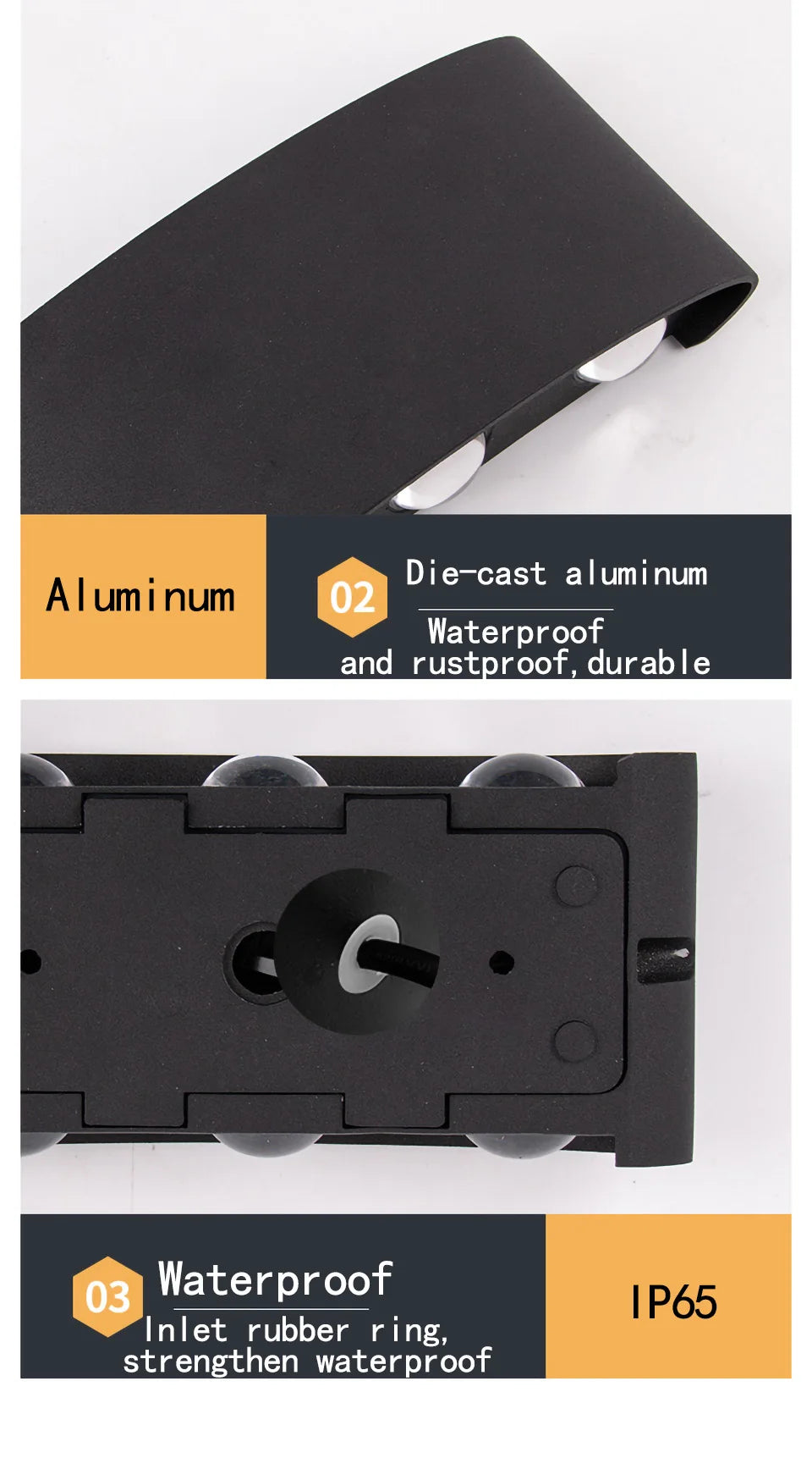 Modern style LED light source outdoor waterproof IP65 aluminum