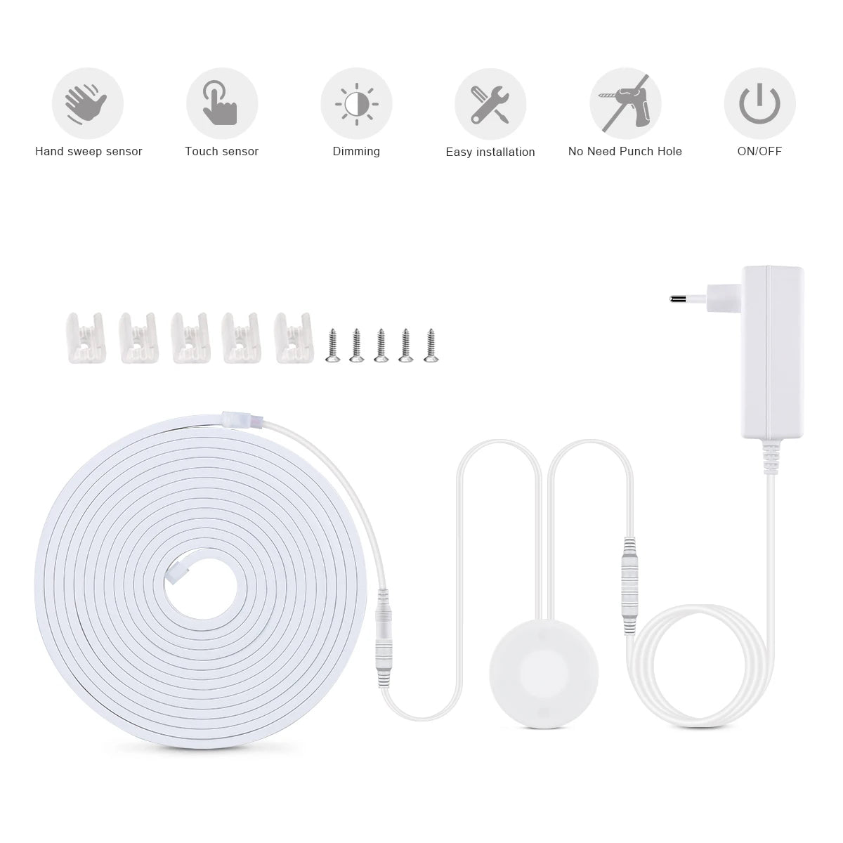 1m-10m Motion Sensor Hand Scan Touch Sensor Dimming Neon Light