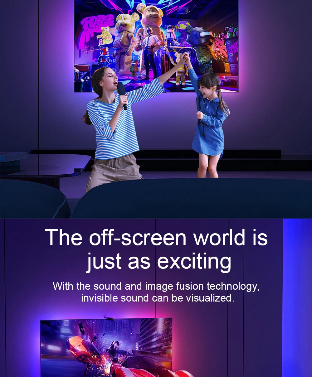 Immersion TV Backlights with Camera, Smart Ambient TV Strip Light