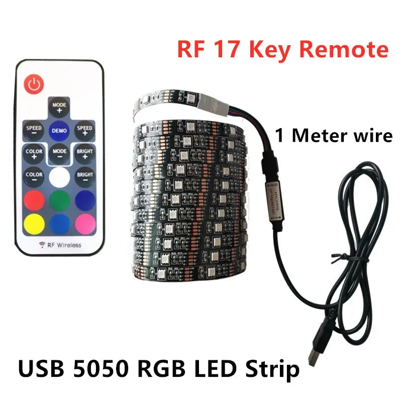 DC 5V USB 1 Meter LED Strip 5050 Waterproof RGB LED Light
