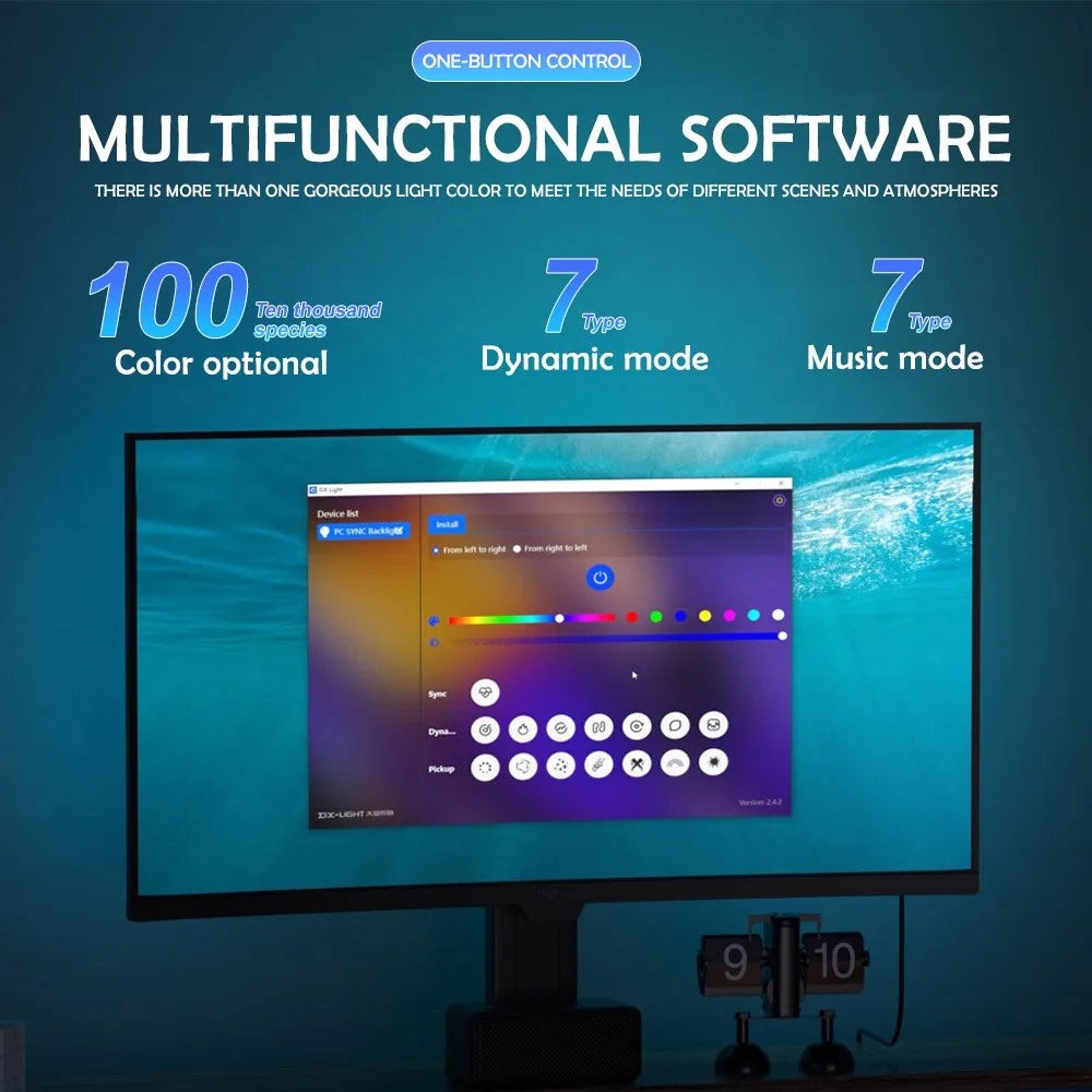 RGB Gaming Sync Light Strip Computer Monitor Light