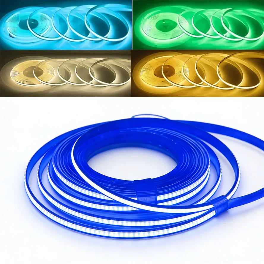 320Leds/M 8mm COB LED Strip DC 12V 24V Flexible High Bright Tape