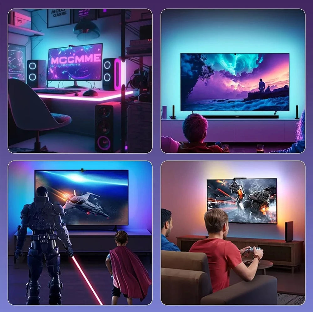 LED TV Led Backlight RGBIC USB Strip Light with AR Color