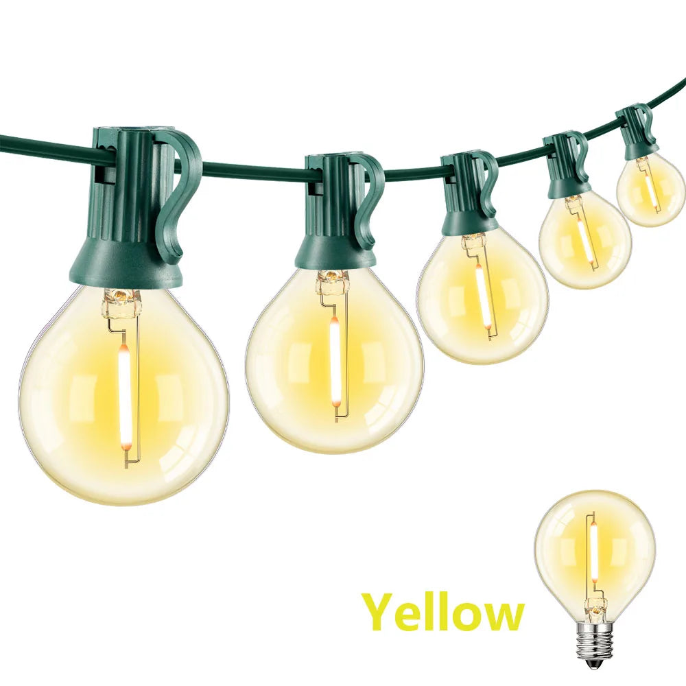 Colorful Outdoor Lights Garland G40 Garden String Light