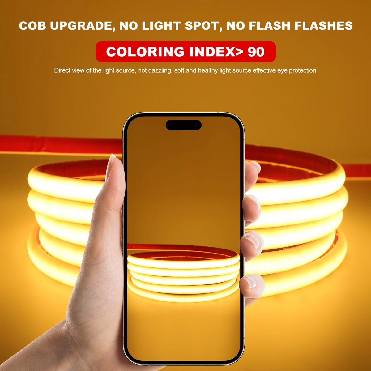 IP68 Waterproof COB LED Strip Light DC 12V 24V 320LEDs