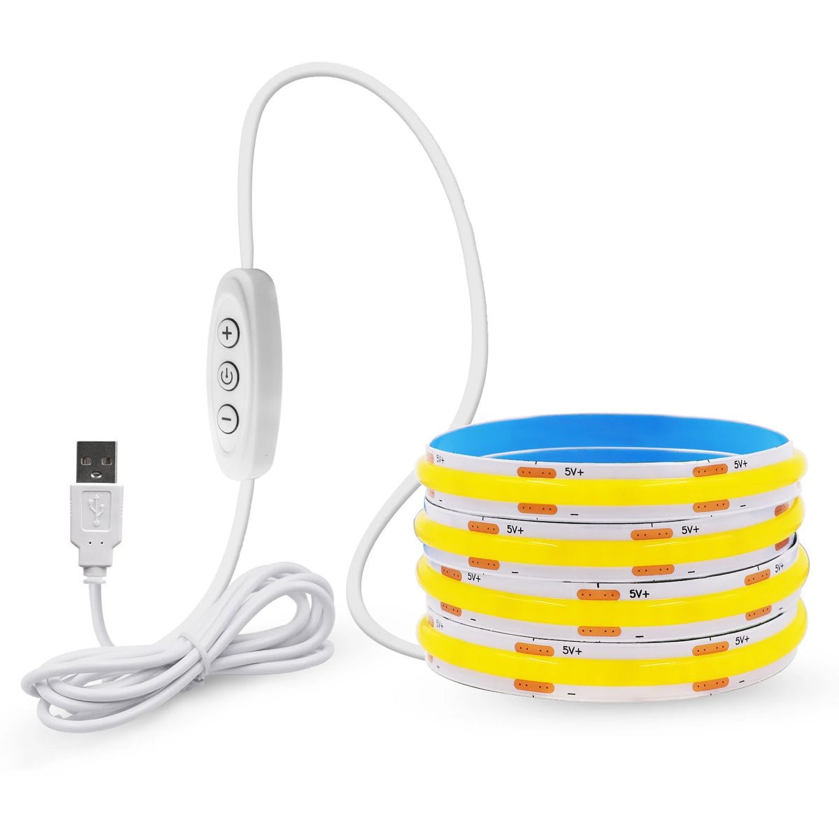 LED COB Strip Light Touch Dimmer Switch Flexible Diode Tape 5V USB Indoor Lamp